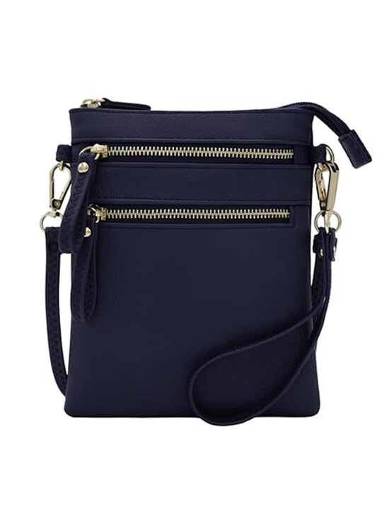 Handbags - Crossbody Bag Multi Pocket Faux Leather Shoulder Purse Phone Wallet Handbag Zip